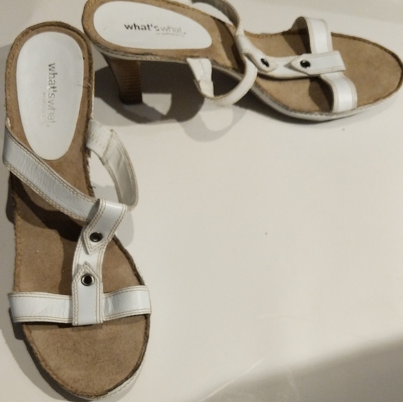 White 3 inch What's What by Aerosoles sandals - Picture 4 of 6